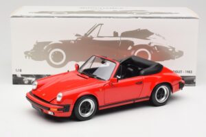 Porsche 911 930 Carrera 3.2 Cabriolet Guards Red Minichamps 1:18 110063030 Metāls — attēls 8 no 8