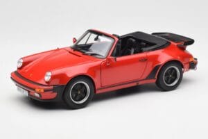 Porsche 911 930 Turbo Kabriolets Sarkans Norev 1:18 187664 Metāls