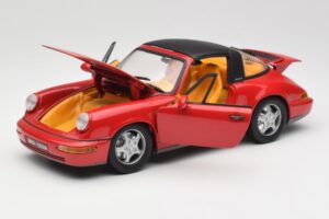 Porsche 911 964 Carrera 2 Targa Sarkans Anson 1:18 30305-W Metāls — attēls 2 no 8