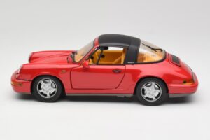 Porsche 911 964 Carrera 2 Targa Sarkans Anson 1:18 30305-W Metāls — attēls 4 no 8