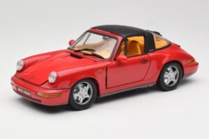 Porsche 911 964 Carrera 2 Targa Sarkans Anson 1:18 30305-W Metāls