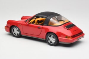 Porsche 911 964 Carrera 2 Targa Sarkans Anson 1:18 30305-W Metāls — attēls 7 no 8
