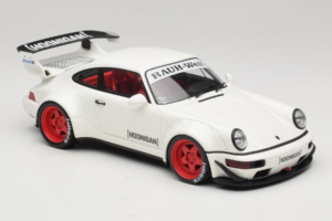 Porsche 911 964 RWB Hoonigan Balts GT Spirit 1:18 GT732 Sveķi — attēls 4 no 6