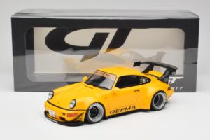 Porsche 911 964 RWB Keema Yellow GT Spirit 1:18 GT492 Sveķi — attēls 6 no 6