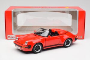 Porsche 911 964 Speedster Sarkans Maisto 1:18 37800-M2 Metāls — attēls 8 no 8