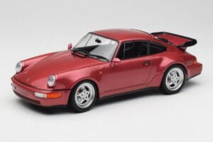 Porsche 911 964 Turbo Sarkans Minichamps 1:18 155069102 Metāls