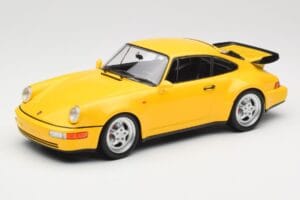 Porsche 911 964 Turbo Dzeltens Minichamps 1:18 155069100 Metāls