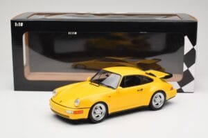 Porsche 911 964 Turbo Dzeltens Minichamps 1:18 155069100 Metāls — attēls 6 no 6