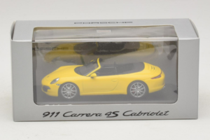 Porsche 911 991 Carrera 4S Kabriolets Dzeltens Minichamps 1:43 WAP0201120C Metāls — attēls 5 no 5