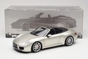 Porsche 911 991 Carrera S Kabriolets GT Sudrabs Metālisks Minichamps 1:18 100061030 Metāls — attēls 8 no 8