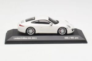 Porsche 911 991 Carrera S Balts IAA Frankfurt 2011 Minichamps 1:43 WAX20100090 Metāls — attēls 3 no 5