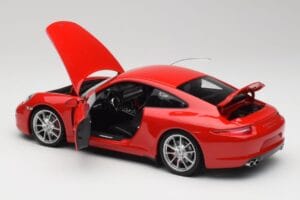 Porsche 911 991 Carrera S Guards Sarkans Minichamps 1:18 100061020 Metāls — attēls 5 no 8