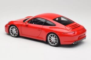 Porsche 911 991 Carrera S Guards Sarkans Minichamps 1:18 100061020 Metāls — attēls 7 no 8