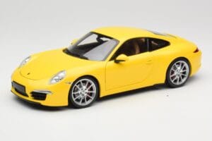 Porsche 911 991 Carrera S Racing Yellow Minichamps 1:18 100061021 Metāls