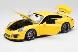 Porsche 911 991 GT3 Racing Dzeltens & Sudraba Riteņi Minichamps 1:18 110062722 Metāls — attēls 2 no 8
