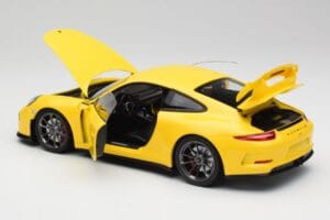 Porsche 911 991 GT3 Racing Dzeltens & Sudraba Riteņi Minichamps 1:18 110062722 Metāls — attēls 5 no 8