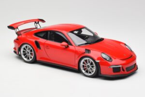 Porsche 911 991 GT3 RS Guards Sarkans Sudraba Riteņi AUTOart 1:18 78165 Metāls — attēls 6 no 8