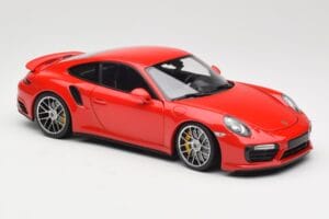 Porsche 911 991 Turbo S Guards Red Minichamps 1:18 110067122 Metāls — attēls 6 no 8