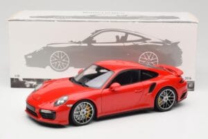 Porsche 911 991 Turbo S Guards Red Minichamps 1:18 110067122 Metāls — attēls 8 no 8