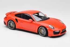 Porsche 911 991 Turbo S Lava Orange Minichamps 1:18 110067120 Metāls — attēls 6 no 8