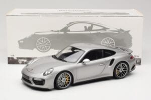Porsche 911 991 Turbo S Sudrabs Minichamps 1:18 113067126 Metāls — attēls 8 no 8