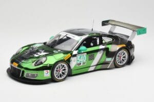 Porsche 911 991.1 GT3 R #540 Black Swan Racing P. Long / T. Pilgrim 24h Daytona 2016 Minichamps 1:18 155166540 Metāls