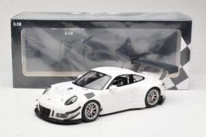 Porsche 911 991.1 GT3 R Balts Ar Sudraba Diskiem Minichamps 1:18 153166000 Metāls — attēls 6 no 6