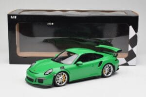 Porsche 911 991.1 GT3 RS Lizard Zaļš & Sudraba Riteņi Minichamps 1:18 153066229 Metāls — attēls 6 no 6