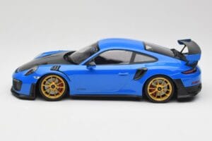 Porsche 911 991.2 GT2 RS Zils ar Zelta Diskiem Minichamps 1:18 155068302 Metāls — attēls 3 no 6