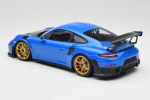Porsche 911 991.2 GT2 RS Zils ar Zelta Diskiem Minichamps 1:18 155068302 Metāls — attēls 5 no 6