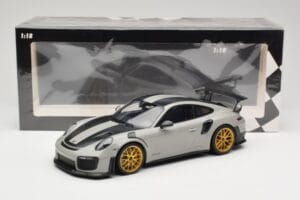 Porsche 911 991.2 GT2 RS Chalk Weissach Package Zelta Diski Minichamps 1:18 155068304 Metāls — attēls 6 no 6