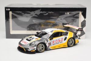 Porsche 911 991.2 GT3 R Rowe Racing #98 N. Muller / R. Dumas / M. Jaminet 24 Hours of Spa 2019 Minichamps 1:18 155196098 Metā — attēls 6 no 6