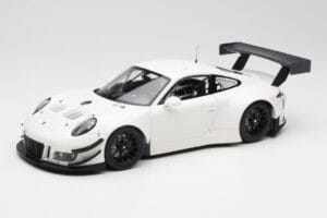 Porsche 911 991.2 GT3 R Balts ar Melniem Diskiem Minichamps 1:18 155186900 Metāls