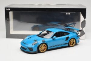 Porsche 911 991.2 GT3 RS Zils ar Zelta Diskiem Minichamps 1:18 155068222 Metāls — attēls 6 no 6