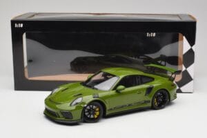 Porsche 911 991.2 GT3 RS Lizard Zaļš Ar Melniem Diskiem Minichamps 1:18 155068233 Metāls — attēls 6 no 6