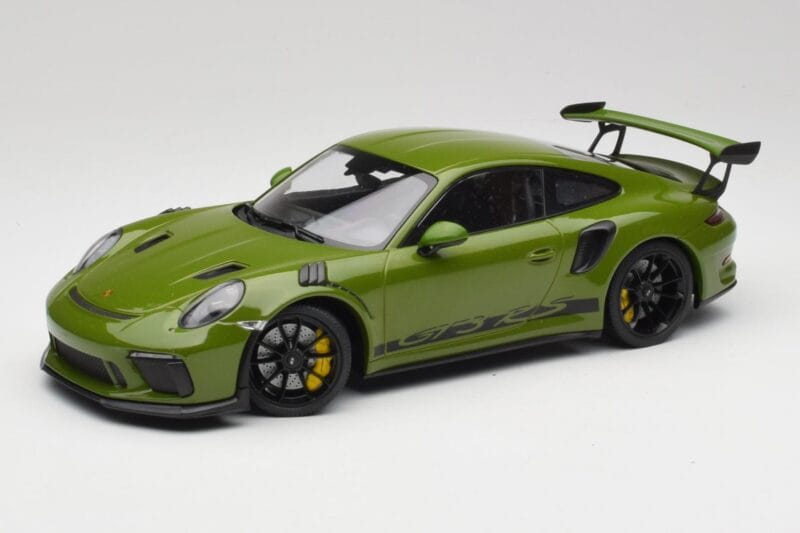 Porsche 911 991.2 GT3 RS Lizard Zaļš Ar Melniem Diskiem Minichamps 1:18 155068233 Metāls