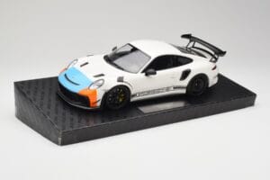 Porsche 911 991.2 GT3 RS Manthey Racing Balts & Zils & Oranžs Minichamps 1:18 MR-911-GT3RS-1805 Metāls — attēls 2 no 6