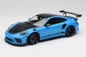 Porsche 911 991.2 GT3 RS Miami Zils Weissach Package & Melni Magnija Riteņi Minichamps 1:18 153068231 Metāls