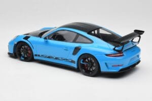 Porsche 911 991.2 GT3 RS Miami Zils Weissach Package & Melni Magnija Riteņi Minichamps 1:18 153068231 Metāls — attēls 5 no 6