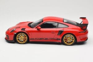 Porsche 911 991.2 GT3 RS Sarkans ar Zelta Diskiem Minichamps 1:18 155068220 Metāls — attēls 3 no 6