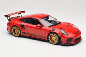 Porsche 911 991.2 GT3 RS Sarkans ar Zelta Diskiem Minichamps 1:18 155068220 Metāls — attēls 4 no 6