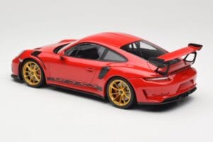 Porsche 911 991.2 GT3 RS Sarkans ar Zelta Diskiem Minichamps 1:18 155068220 Metāls — attēls 5 no 6