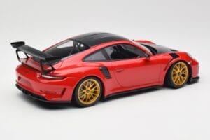 Porsche 911 991.2 GT3 RS Weissach Package Guards Red Zelta Magnija Diski Minichamps 1:18 153068236 Metāls — attēls 2 no 6