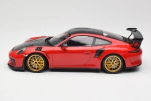 Porsche 911 991.2 GT3 RS Weissach Package Guards Red Zelta Magnija Diski Minichamps 1:18 153068236 Metāls — attēls 3 no 6