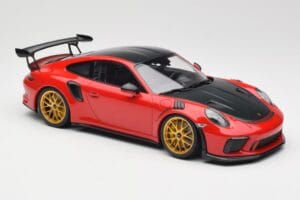 Porsche 911 991.2 GT3 RS Weissach Package Guards Red Zelta Magnija Diski Minichamps 1:18 153068236 Metāls — attēls 4 no 6