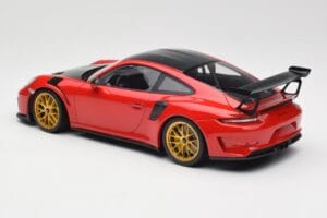Porsche 911 991.2 GT3 RS Weissach Package Guards Red Zelta Magnija Diski Minichamps 1:18 153068236 Metāls — attēls 5 no 6