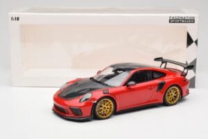 Porsche 911 991.2 GT3 RS Weissach Package Guards Red Zelta Magnija Diski Minichamps 1:18 153068236 Metāls — attēls 6 no 6