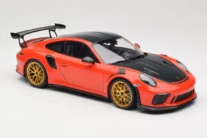 Porsche 911 991.2 GT3 RS Weissach Package Lava Orange Zelta Magnija Diski Minichamps 1:18 153068227 Metāls — attēls 4 no 6