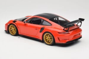 Porsche 911 991.2 GT3 RS Weissach Package Lava Orange Zelta Magnija Diski Minichamps 1:18 153068227 Metāls — attēls 5 no 6