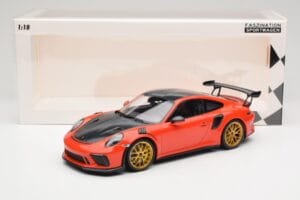 Porsche 911 991.2 GT3 RS Weissach Package Lava Orange Zelta Magnija Diski Minichamps 1:18 153068227 Metāls — attēls 6 no 6